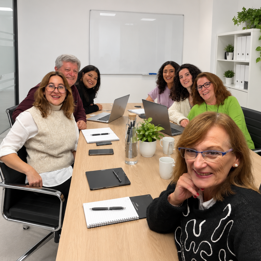 Equipo de Precygrap reunido en la oficina