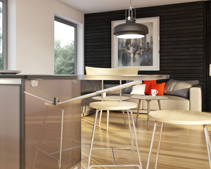 Escuadras Abatibles de aluminio para cocinas o autocaravanas